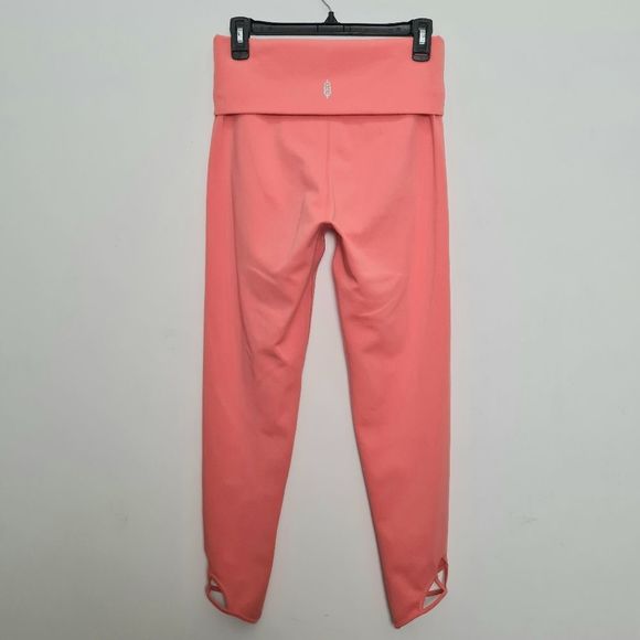 Free People Movement Moonshadow High Waisted Foldover Yoga Leggings Peach M - Picture 2 of 16